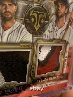 1/1 JD Martinez Xander Bogaerts Andrew Benintendi Baseball Card Jersey Game Used