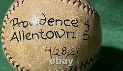 1929 Allentown vs Providence Eastern League Game Used National Baseball Heydler
