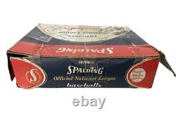 1951-86 SPALDING NL BOX with5 WARREN GILES & 6 CHUB FEENEY GAME USED BASEBALLS