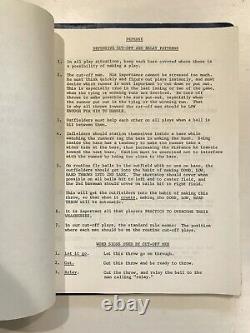1965 Chicago Cubs Game Used Baseball Defensive System Playbook Super Rare
