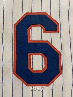 1967 Bart Shirley New York Mets Game Used Home Flannel Jersey #6 All Original