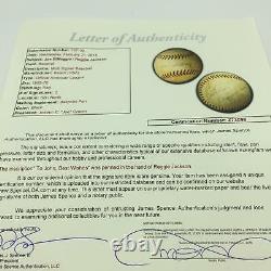 1967 Joe Dimaggio & Reggie Jackson Rookie Signed Game Used AL Baseball JSA COA