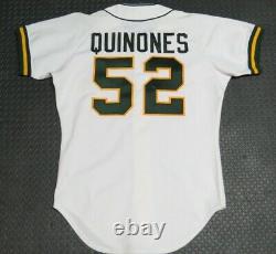 1983 Luis Quinones Oakland Athletics Game Used Worn MLB Baseball Jersey A's