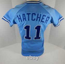 1985-87 Greenville Braves Jon Hatcher #11 Game Used Blue Jersey DP06081