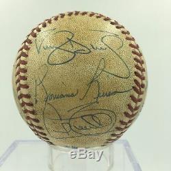 1996 NY Yankees Team Signed Game Used Baseball Derek Jeter Mariano Rivera JSA