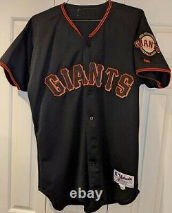 2001 Dante Powell SF Giants game used/worn alternate black jersey