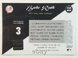 2001 Topps Babe Ruth Game Used Bat Relic Rare # RB BR