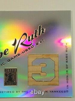 2001 Topps Babe Ruth Game Used Bat Relic Rare # RB BR