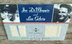 2001 Upper Deck Pinstripe Exclusive Game Used Jersey Joe Dimaggio/Lou Gehrig