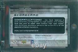 2003 Upper Deck SP Game Used Golf TIGER WOODS Scorecard Signatures Auto #SS-TW2
