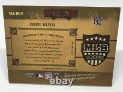 2004 Prime Cuts BABE RUTH Game Used Jersey MLB ICONS #12/25 YANKEES HOF