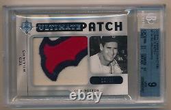 2009 Ultimate Collection TED WILLIAMS Game Used Patch #15/22 BGS 9 POP 1