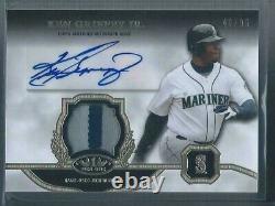 2013 Topps Tier One Ken Griffey Jr Game Used Relic Auto 40/99 Mariners #toar-kgj