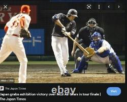 2014 MLB Japan All-Star series Yuki Yanagita Ground Out game used ball