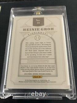 2014 Panini National Treasures Heinie Groh Game Used Bat Knob Card #1/1