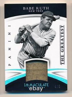 2015 Immaculate BABE RUTH Game Used Material Relic #4/5