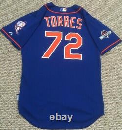 2015 POSTSEASON TORRES size 42 #72 New York Mets game used jersey HOME BLUE MLB
