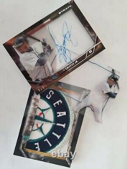 2015 Topps Strata Ken Griffey Jr GAME USED SLEEVE LOGO PATCH AUTO 1/1 MARINERS