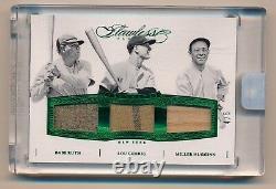 2016 Flawless BABE RUTH LOU GEHRIG HUGGINS Game Used Pinstripe Jersey #4/5