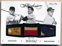 2016 Flawless FOXX TED WILLIAMS DIMAGGIO Triple Game Used Patch #1/1