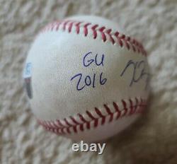 2016 Kris Bryant Signed Inscribed Game Used Baseball! 32nd Hr Game Chicago Cubs