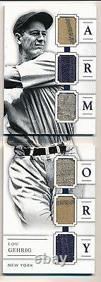 2016 National Treasures LOU GEHRIG 6X Game Used Relic Booklet ARMORY #8/25