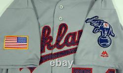 2016 Oakland Athletics A's Sonny Gray #54 Game Used Grey 4th of July Jersey