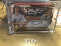 2016 Topps Strata Clayton Kershaw Game Used Dodgers since 55 Logo Patch Auto 1/1