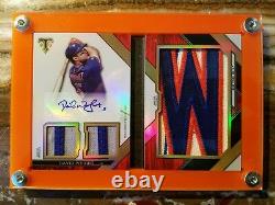 2016 Topps Triple Threads Letter Plus Auto David Wright 1/1 game used jersey