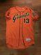 2016 Will Smith Sf Giants Game Used Worn Orange Jersey Mlb Holo Size 50 #12 #20