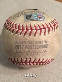 2017 Champion Houston Astros Alcs Game Used Ball Game 5 @ Yankee Stadium