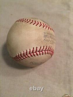 2017 Champion Houston Astros Alcs Game Used Ball Game 5 @ Yankee Stadium