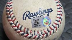 2017 Khris Davis Oakland Athletics July 4th Game Used Baseball A's Special Laces
