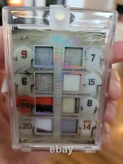 2017 Leaf Pearl 8 Game Used Patch Card Mickey Mantle Ted Williams Stan Musial /8