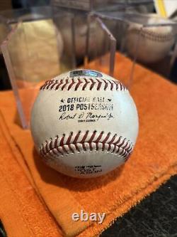 2018 Game used ball Houston Astros V Boston Red Sox 10/13/2018 MLB Hologram PS