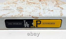 2018 Los Angeles Dodgers at Pittsburgh Pirates Game Used 3rd Base Pederson HR