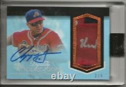 2018 Topps Dynasty Chipper Jones Gold Game Used Patch Auto Signed Patch #/5