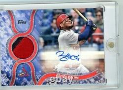 2018 Topps Holiday Yadier Molina Game Used Patch Auto 3/3 1/1 Cardinals RARE SSP