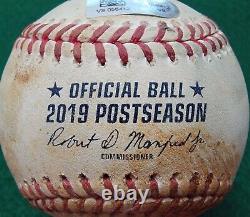 2019 Astros Gerrit Cole v Willy Adames ALDS Gm 2 MLB Game Used Baseball Rays
