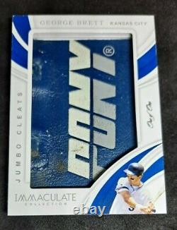 2019 Immaculate Jumbo Cleats George Brett GAME-USED PONY LOGO PATCH TRUE 1/1