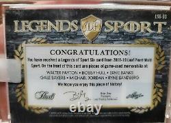 2019 Leaf Pearl Legends of Sport Michael Jordan Walter Payton Game Used Patch /3