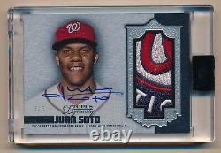 2019 Topps Dynasty JUAN SOTO Encased Game Used LOGO Patch Auto #1/5