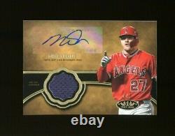 2019 Topps Tier One MIKE TROUT GAME USED JERSEY AUTO #/5