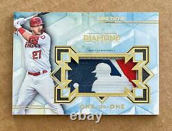 2020 Diamond Icons MIKE TROUT 1/1 MLB Slhouetted Batter Relic Logoman Game Used