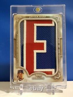 2020 Javier Baez Jumbo Jersey Letter Patch In The Name Sterling Game Used 1/1