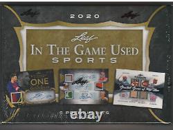2020 Leaf In The Game Used Sports Sealed Hobby Box 5 Premium Hits Auto/Mem