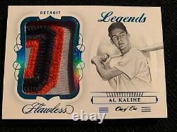 2020 Panini Flawless AL KALINE 3-Color Game Used Patch Detroit Tigers HOF 1/1