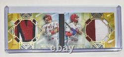 2020 Topps Diamond Icons Dual Player Relic Mike Trout Bryce Harper Game Worn 1/1