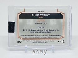 2020 Topps Dynasty Mike Trout Autograph Patch 5/5 Angels Game Used Patch Logo
