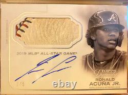 2020 Topps Dynasty Ronald Acuna Jr 2/5 Auto All-Star Game Ball Leather